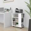 Weißer Rollcontainer Bernadina 60x35x75cm (Holz)