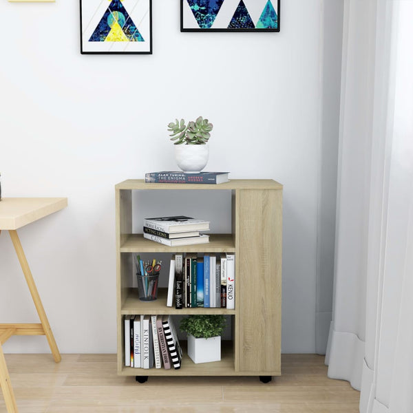 Schrank auf Rollen Sonoma-Eiche Bernadina 60x35x75cm (Spanplatte)