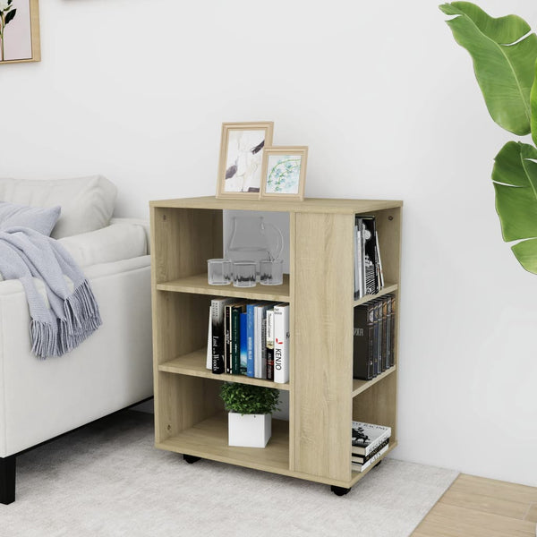 Schrank auf Rollen Sonoma-Eiche Bernadina 60x35x75cm (Spanplatte)