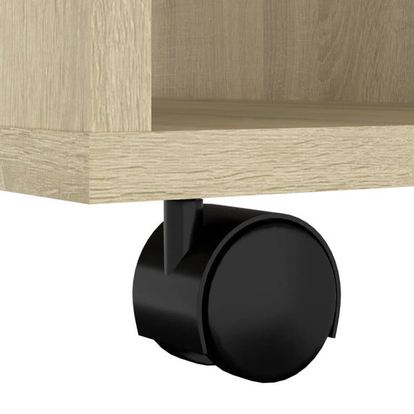 Schrank auf Rollen Sonoma-Eiche Bernadina 60x35x75cm (Spanplatte)