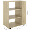 Schrank auf Rollen Sonoma-Eiche Bernadina 60x35x75cm (Spanplatte)
