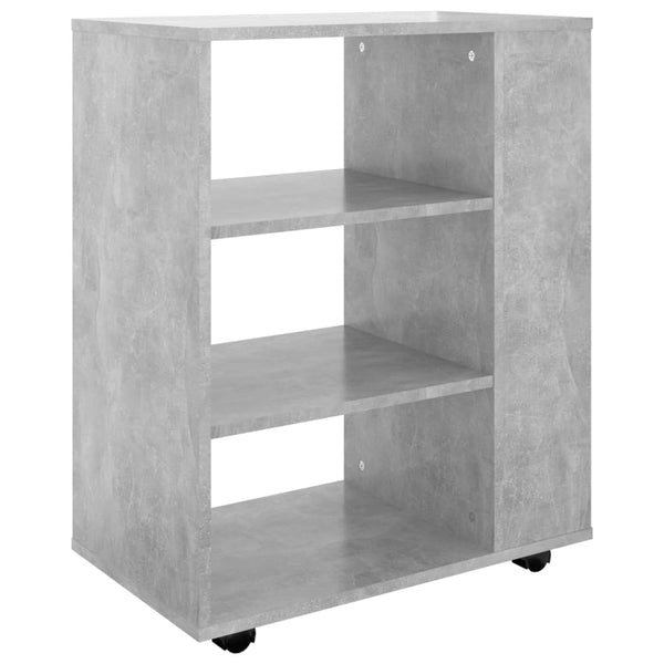 Betongrauer Schrank auf Rollen Bernadina 60x35x75cm (Spanplatte)