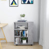 Betongrauer Schrank auf Rollen Bernadina 60x35x75cm (Spanplatte)
