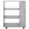 Betongrauer Schrank auf Rollen Bernadina 60x35x75cm (Spanplatte)