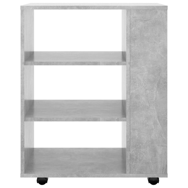 Betongrauer Schrank auf Rollen Bernadina 60x35x75cm (Spanplatte)