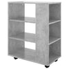 Betongrauer Schrank auf Rollen Bernadina 60x35x75cm (Spanplatte)