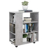 Betongrauer Schrank auf Rollen Bernadina 60x35x75cm (Spanplatte)