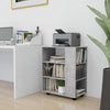 Betongrauer Schrank auf Rollen Bernadina 60x35x75cm (Spanplatte)