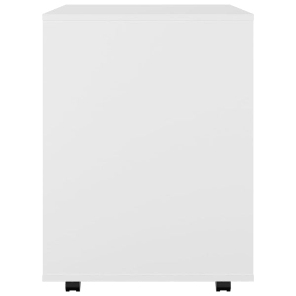 Weißer Rollcontainer Monicica 60x53x72cm (Spanplatte)
