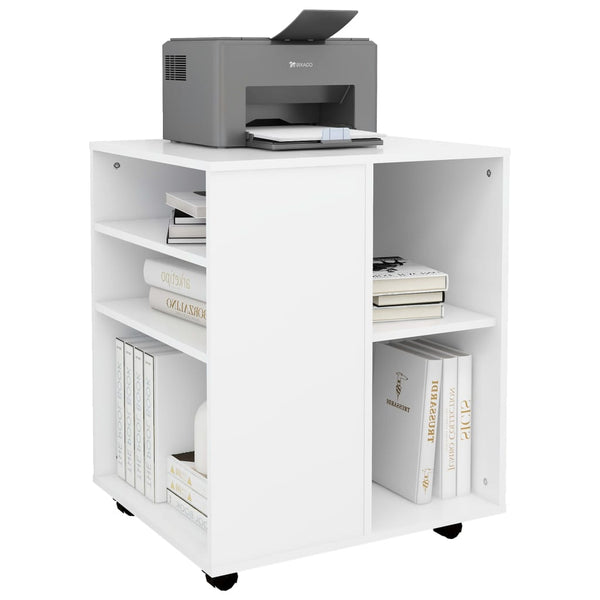 Weißer Rollcontainer Monicica 60x53x72cm (Spanplatte)