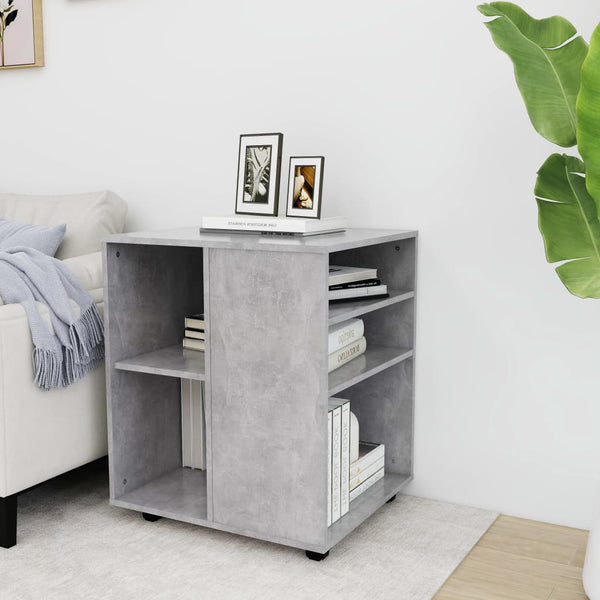 Betongrauer Schrank auf Rollen Monicica 60x53x72cm (Holz)