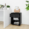 Schwarzer Rollcontainer Kristina 46x36x59cm (Holz)