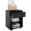 Schwarzer Rollcontainer Kristina 46x36x59cm (Holz)