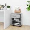 Betongrauer Schrank auf Rädern Kristina 46x36x59cm (Holz)