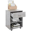 Betongrauer Schrank auf Rädern Kristina 46x36x59cm (Holz)