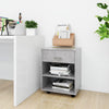 Betongrauer Schrank auf Rädern Kristina 46x36x59cm (Holz)