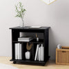 Schwarzer Rollschrank Gagriel 60x45x60cm (Holz)