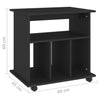Schwarzer Rollschrank Gagriel 60x45x60cm (Holz)