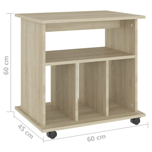 Rollcontainer Sonoma Eiche Gagriel 60x45x60cm (Spanplatte)