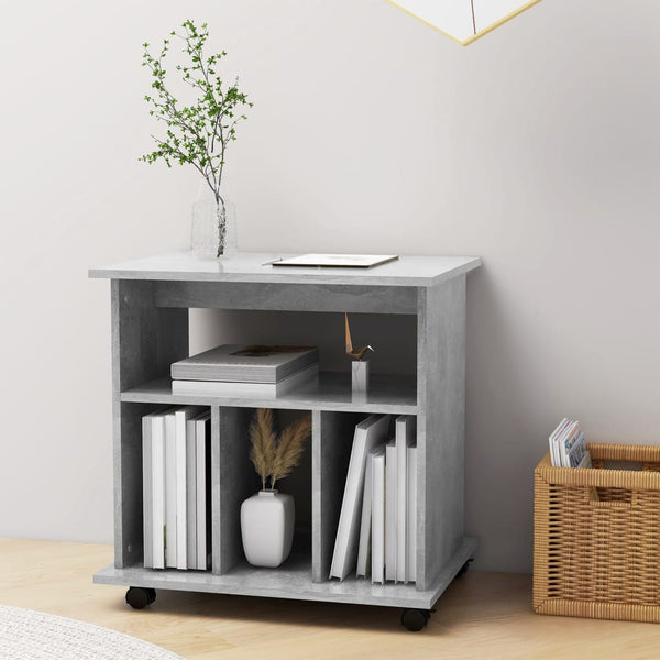 Betongrauer Rollschrank Gagriel 60x45x60cm (Holz)