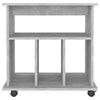 Betongrauer Rollschrank Gagriel 60x45x60cm (Holz)