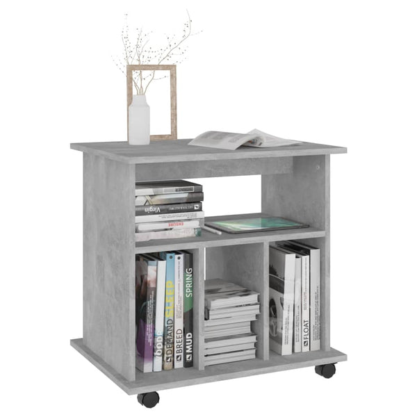 Betongrauer Rollschrank Gagriel 60x45x60cm (Holz)