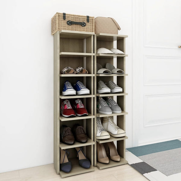 Sonoma-Eiche Schuhschränke Abdeltattah 27,5x27x102cm (2 St.)
