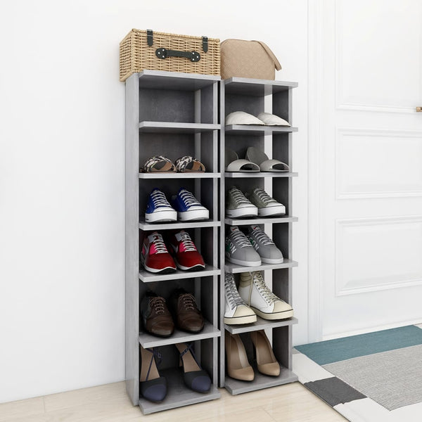 Betongraue Schuhschränke Abdeltattah 27,5x27x102cm (2 St.)