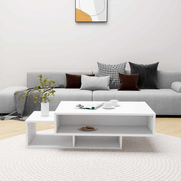 Weißer Couchtisch Invest 105x55x32cm (Holz)