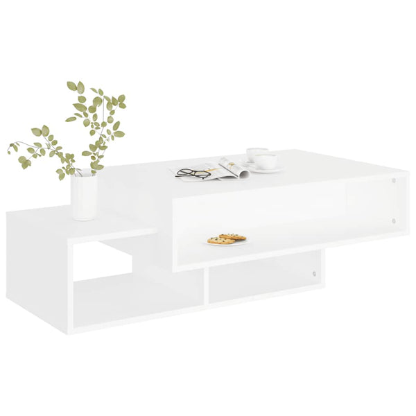 Weißer Couchtisch Invest 105x55x32cm (Holz)