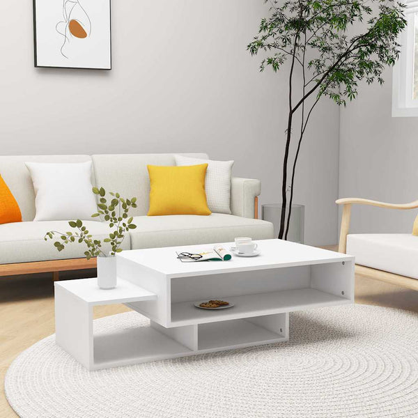 Weißer Couchtisch Invest 105x55x32cm (Holz)