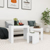 Weiße Satztische Silveta 3er-Set (Holz)