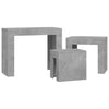 Betongraue Satztische Silveta 3er-Set (Holz)