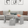 Betongraue Satztische Silveta 3er-Set (Holz)