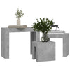 Betongraue Satztische Silveta 3er-Set (Holz)