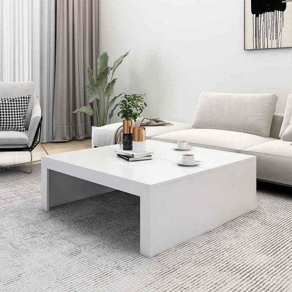 Couchtisch Vecentiu weiß 100x100x35cm (Spanplatte)