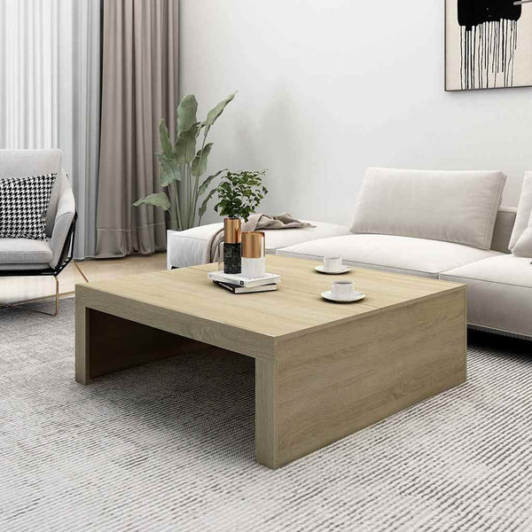 Sonoma Eiche Couchtisch Vecentiu 100x100x35cm (Spanplatte)