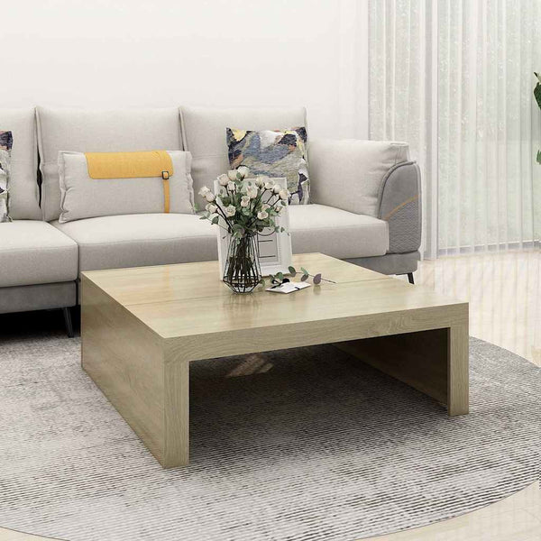 Sonoma Eiche Couchtisch Vecentiu 100x100x35cm (Spanplatte)