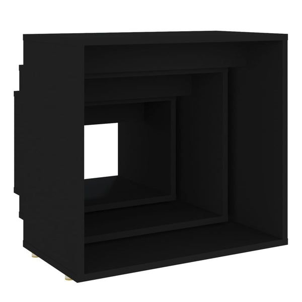 Schwarze Satztische Alberto (3er-Set Spanplatte)