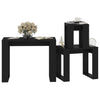 Cozana Couchtische, schwarz, 3-teilig (Holz)