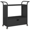 Schwarzer Barwagen mit Kasten Pufa 100x45x97cm (Polyrattan)