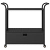Schwarzer Barwagen mit Kasten Pufa 100x45x97cm (Polyrattan)