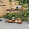 Barwagen Ezer 100x45x83cm, braun (Polyrattan)