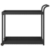 Schwarzer Servierwagen Ezer 100x45x83cm (Polyrattan)