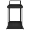 Schwarzer Servierwagen Ezer 100x45x83cm (Polyrattan)