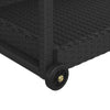 Schwarzer Servierwagen Ezer 100x45x83cm (Polyrattan)