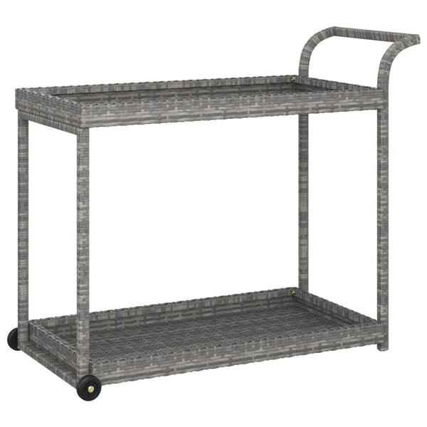 Grauer Barwagen Ezer 100x45x83cm (Polyrattan)