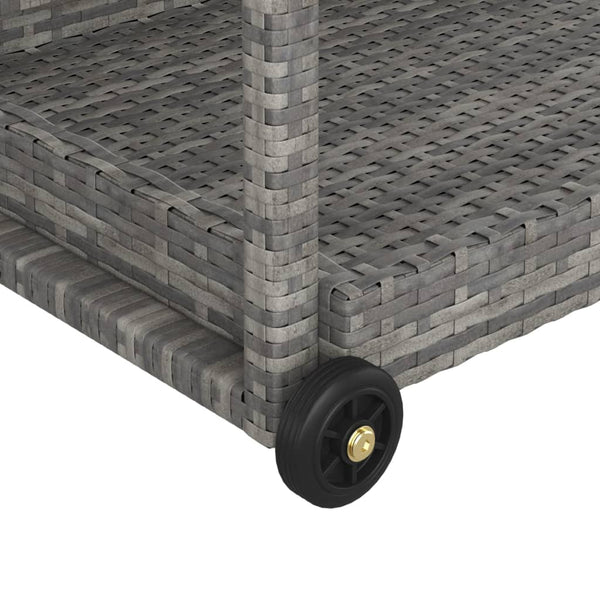 Grauer Barwagen Ezer 100x45x83cm (Polyrattan)
