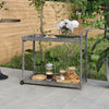Grauer Barwagen Ezer 100x45x83cm (Polyrattan)