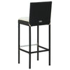 Schwarze Garten-Barhocker mit Sitzkissen Shunmin (2er-Set Polyrattan)